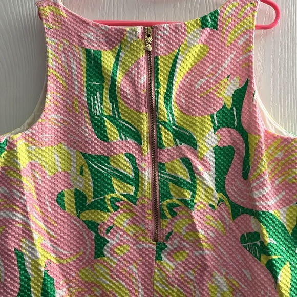 Lily Pulitzer Pink and Green Sheath Mini Dress (Girl’s XL 14-16) - Picture 7 of 9